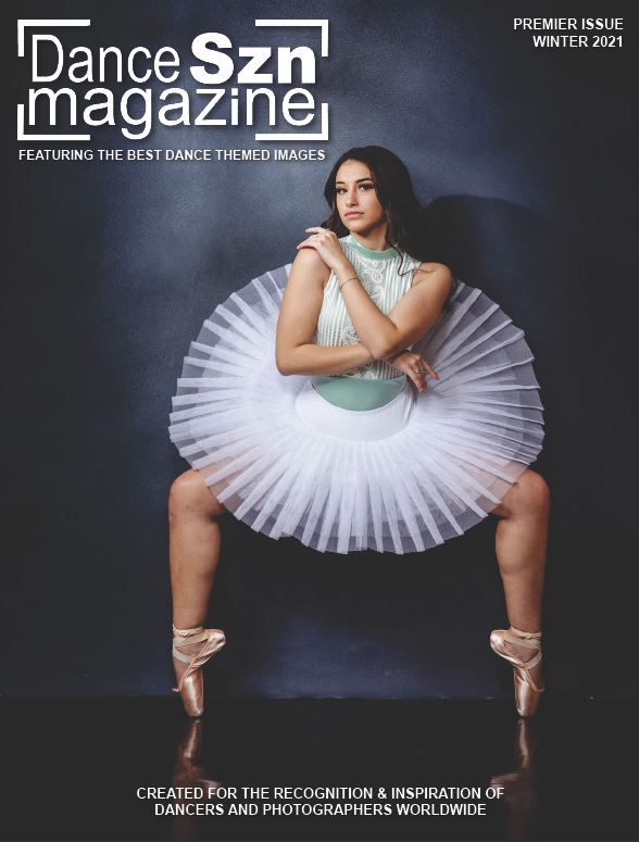 Magazine cover with ballet girl in white tutu