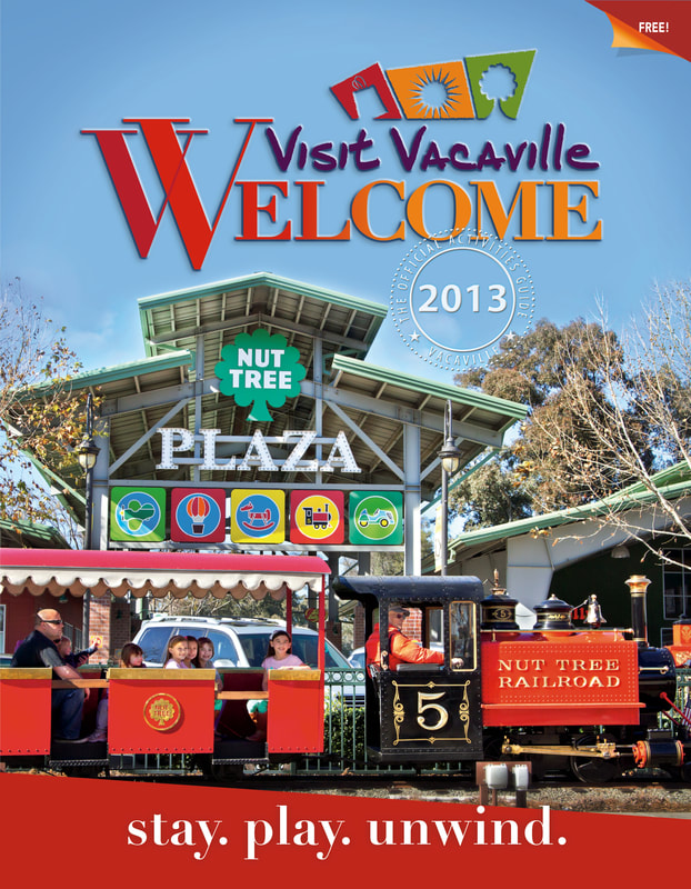 Visit Vacaville magazine cover with Nut Tree Train